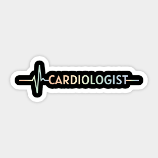 I am a cardiologist in rainbow Sticker